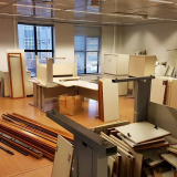 remanejamento de layout desmontagem de mobiliário Almenara